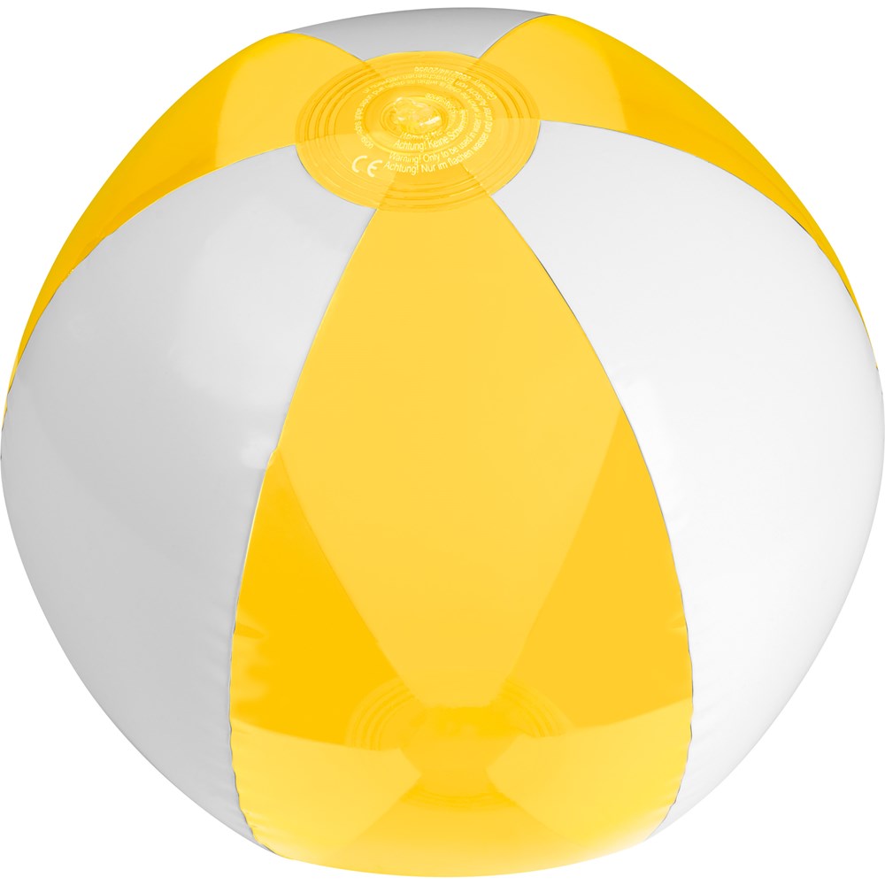 Strandball bicolour farbig/transparent MARGARETHE - Gelb