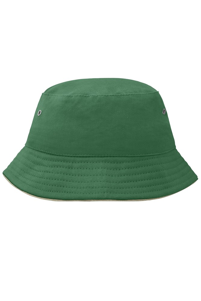 Fisherman Piping Hat for Kids - Dark-green/beige (ca. Pantone 3435C
7529C)