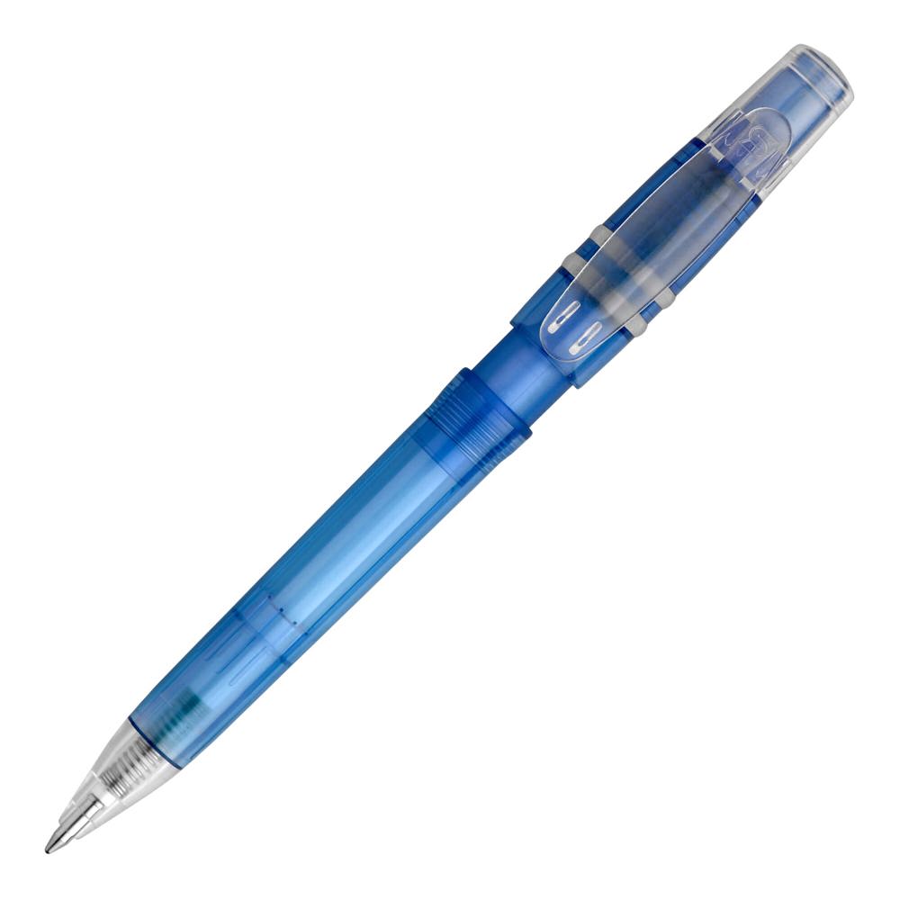 Kugelschreiber Nora Clear Transparent - Transparent / Blau