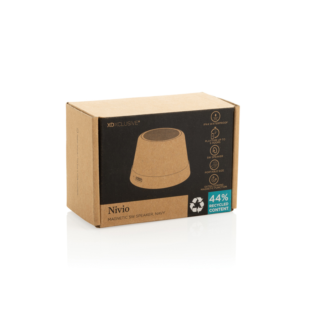 Nivio magnetischer 5W-Speaker aus RCS recyceltem Aluminium