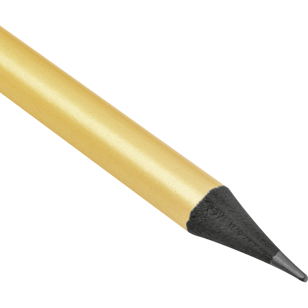 Bleistift mit Radiergummi in Metallic-Farben JAMES