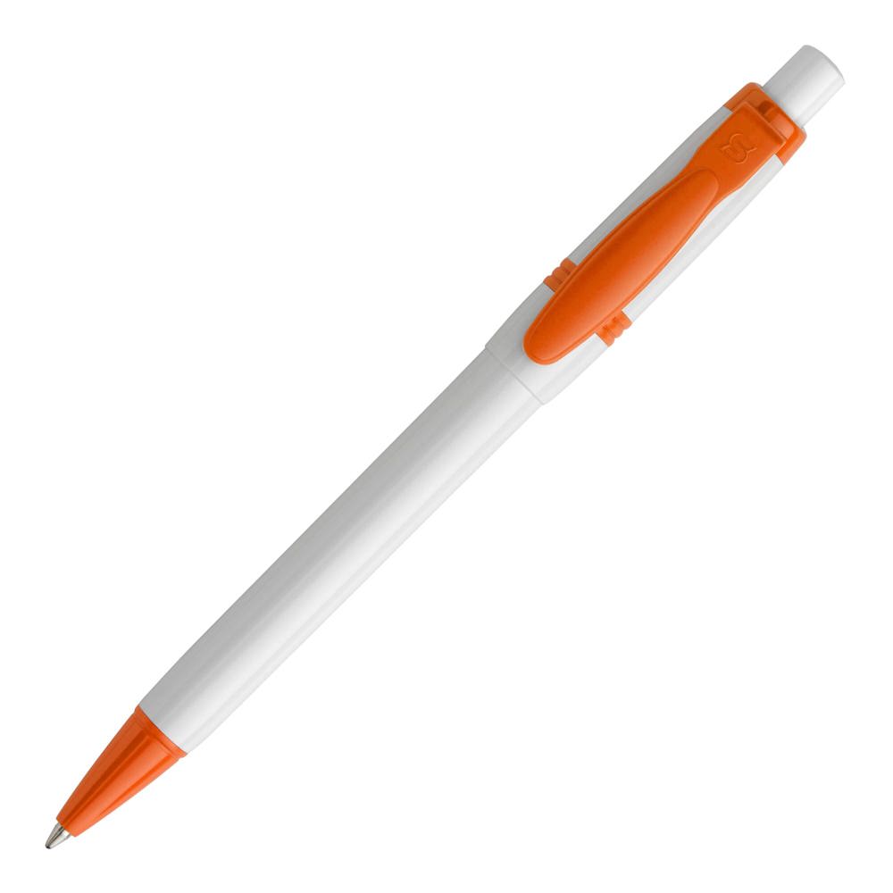 Kugelschreiber Olly hardcolour - Weiss / Orange