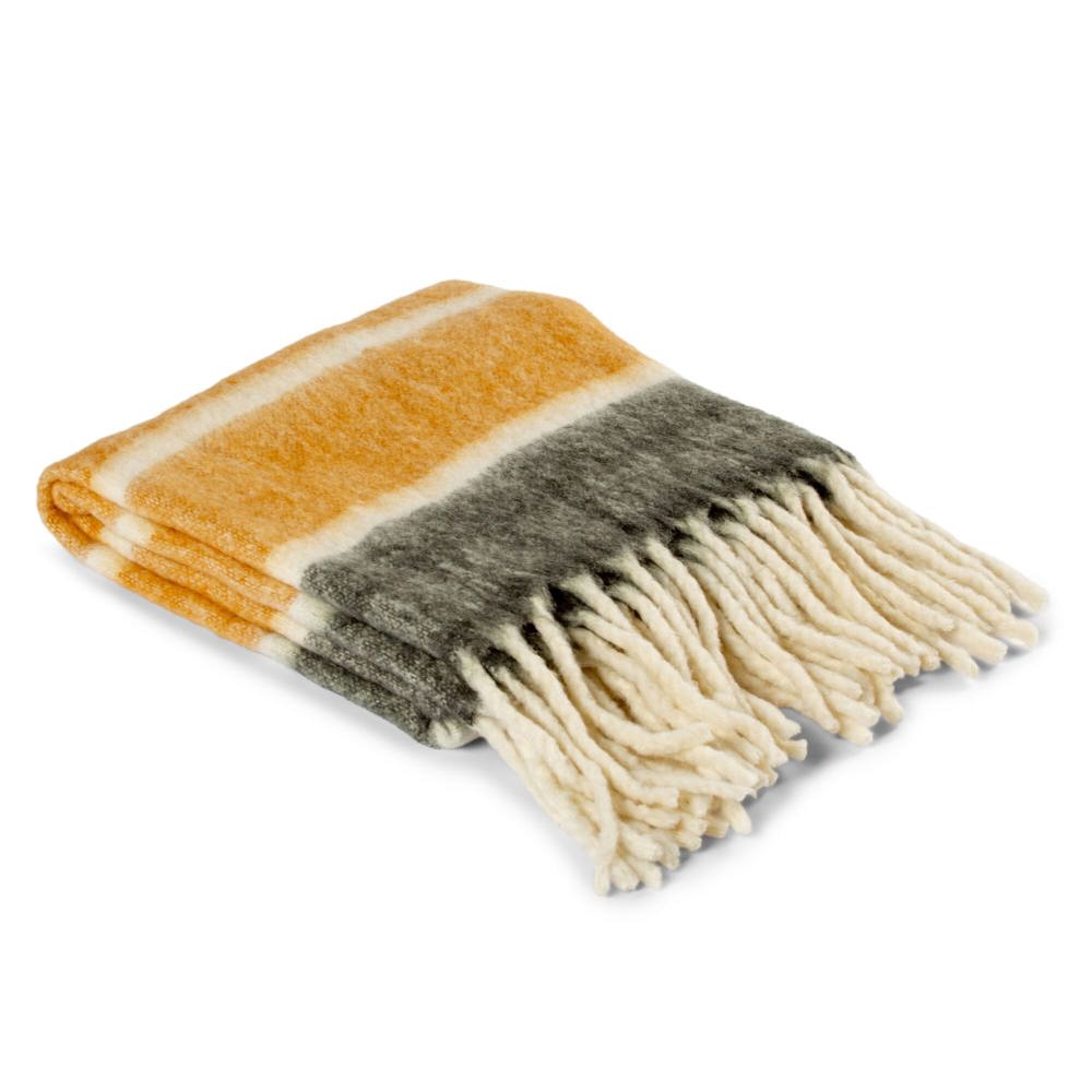 Kosta Linnewäfveri Wollplaid Streifen - Beige
