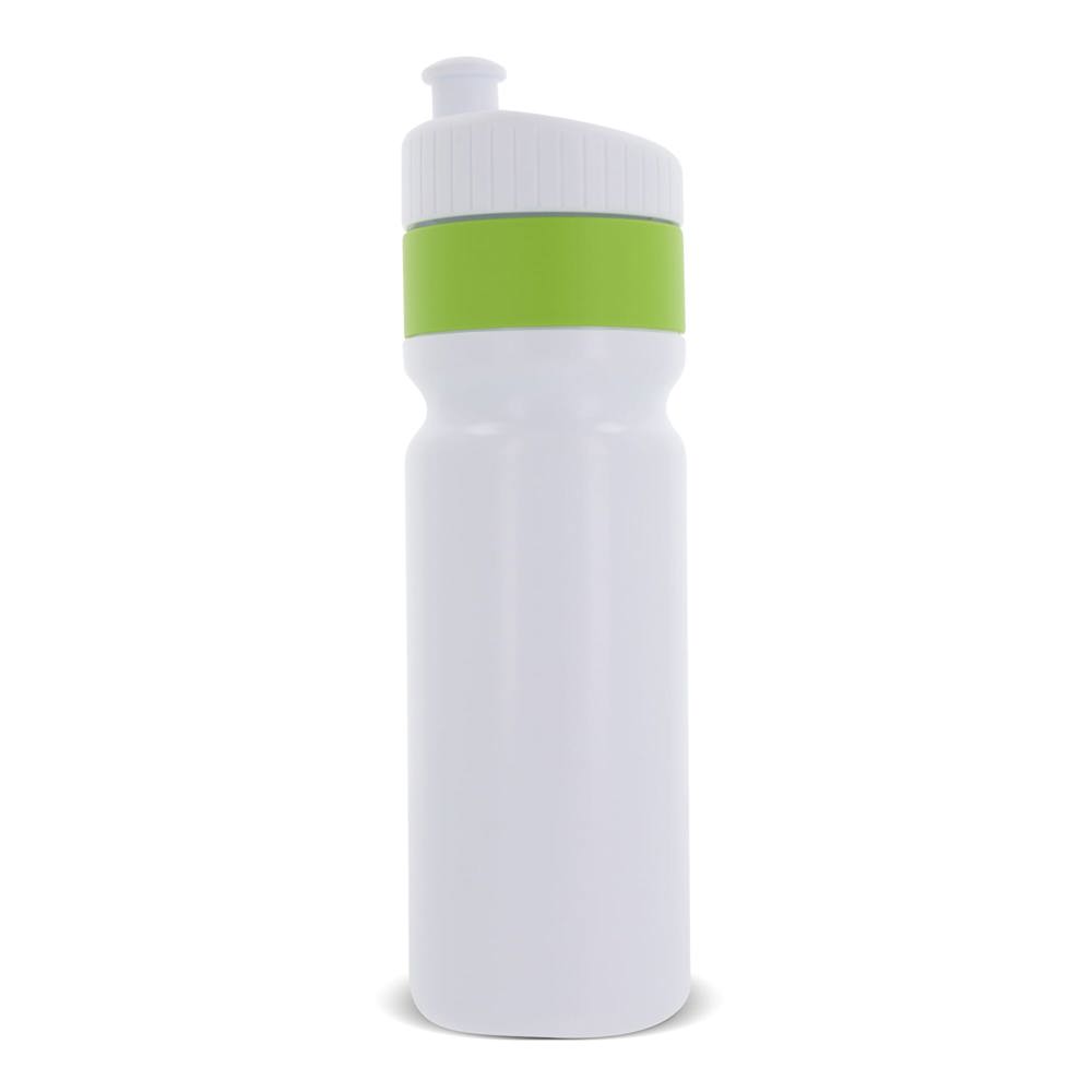 Sportflasche mit Rand 750ml - Weiss / Hellgrün