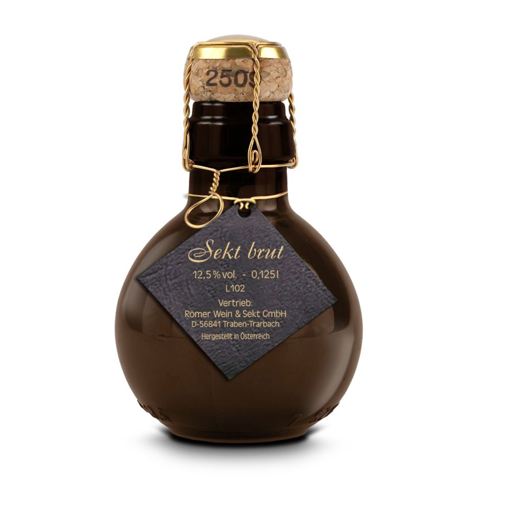 Kleinste Sektflasche der Welt! I love u - Inklusive Geschenkkarton in Gelb, 125 ml