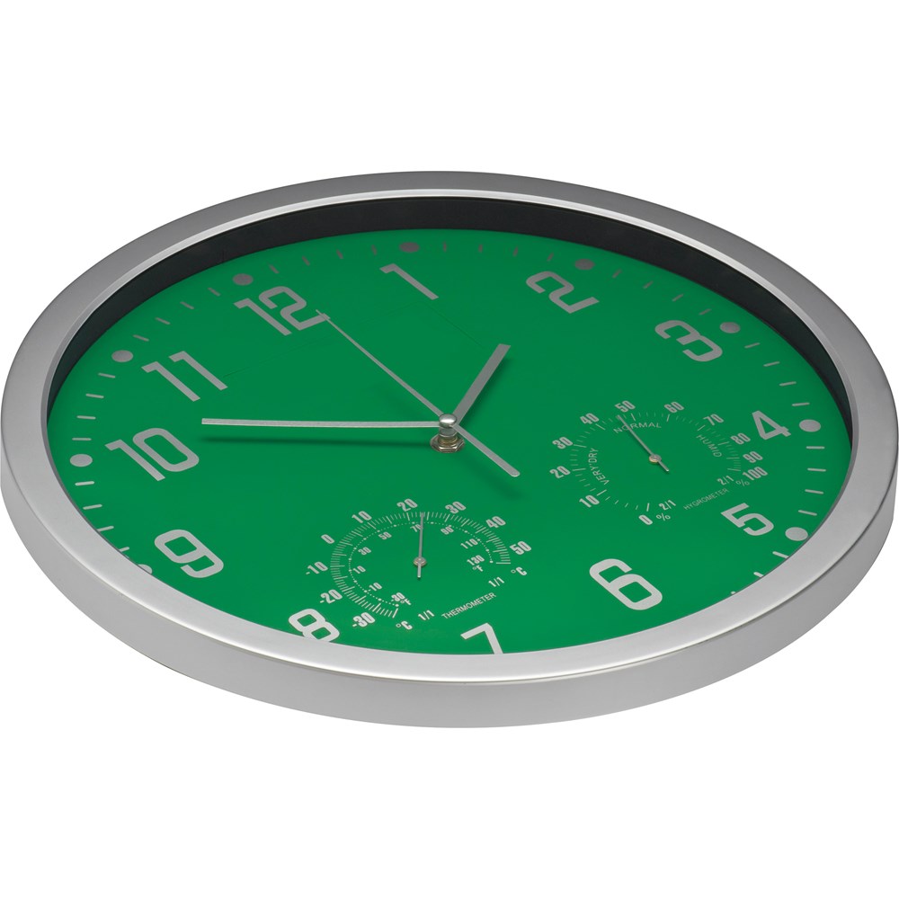 Wanduhr mit Hygro - und Thermometer MALCOLM