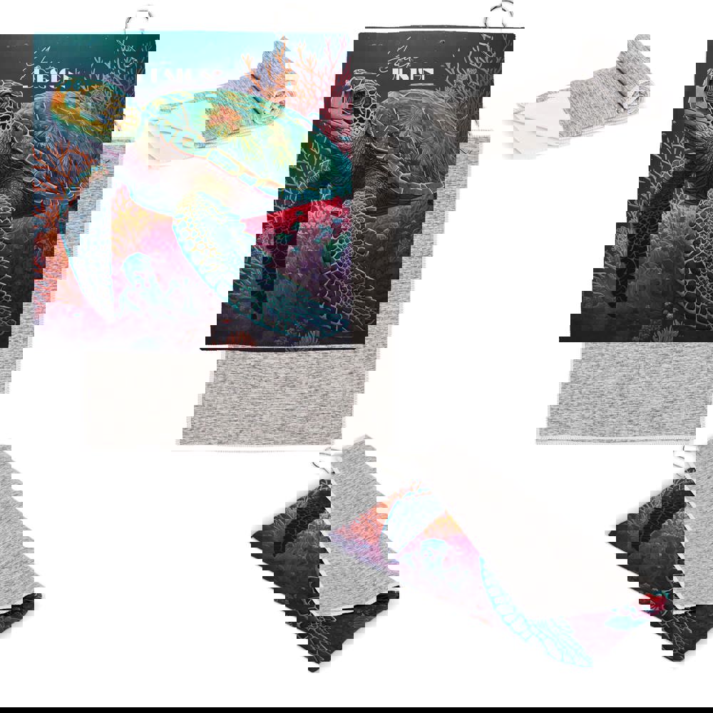 Schnelltrocknendes Golfhandtuch mit Haken R-PET 30 x 30 cm Sublimation