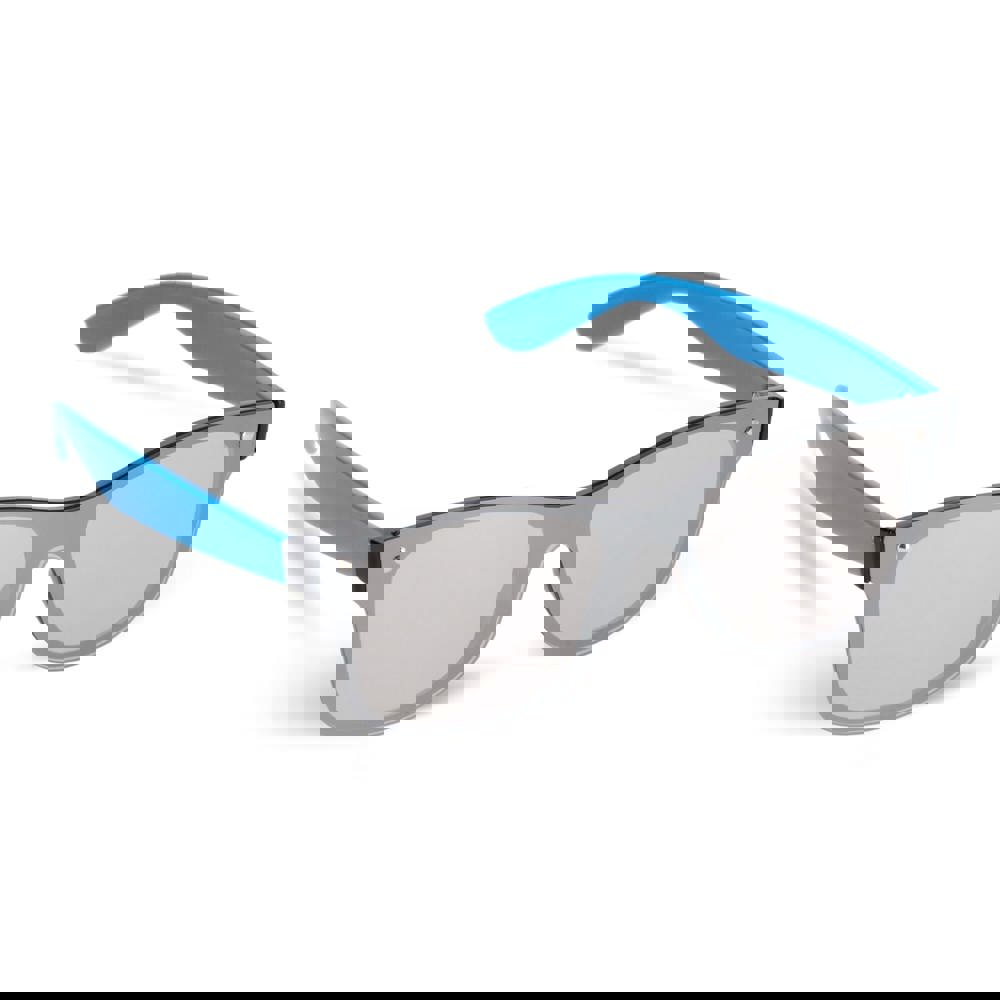 Justin R-PC Sonnenbrille mit verspiegelten Uni-Gläsern UV400 - Hellblau