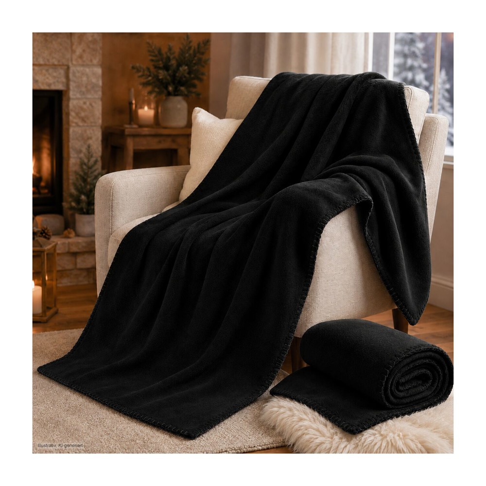Fleecedecke WINTER SPECIAL - navy - 120 x 150 cm, 180 g/m²