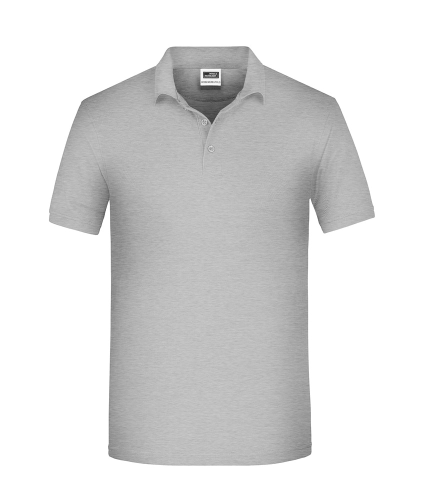 Men's ORGANIC Workwear Polo OCS Blended - Grey-heather (ca. Pantone 442C)