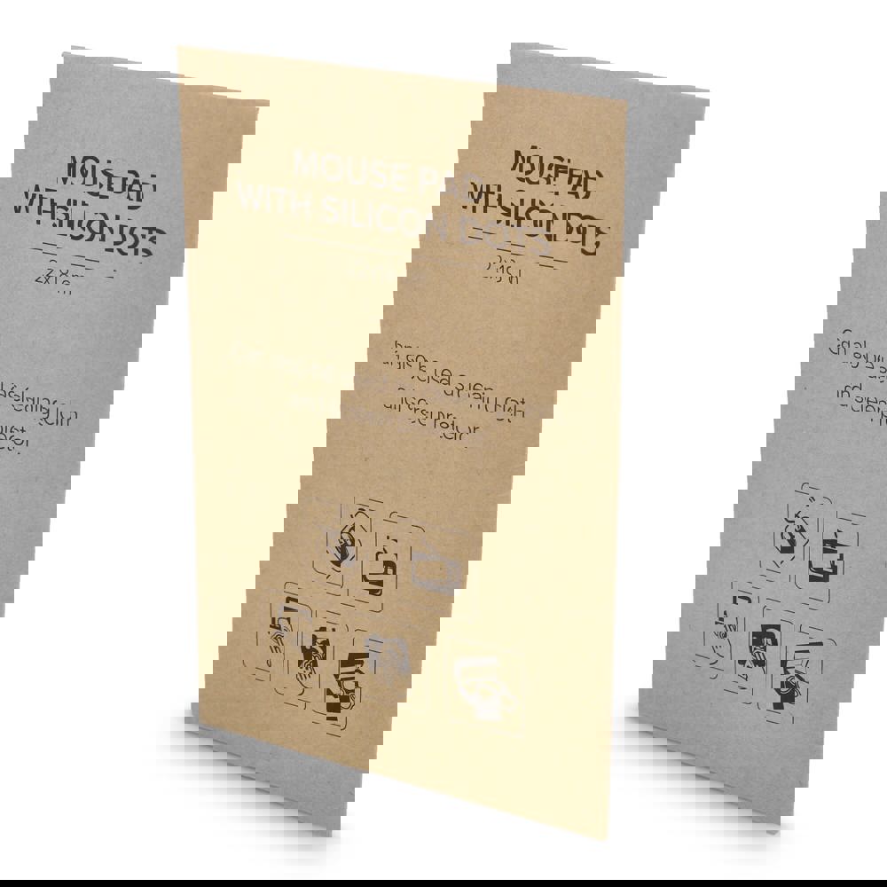 Mikrofaser-Mauspad mit Silikonpunkten 18 x 22 cm (325 g/m²) Sublimationsdruck