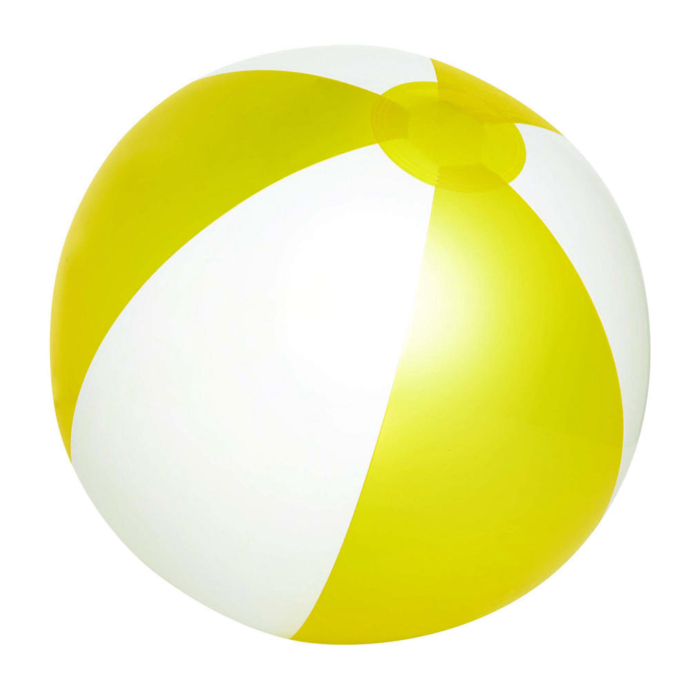 ATLANTIC SHINY - Aufblasbarer Strandball - gelb, weiß