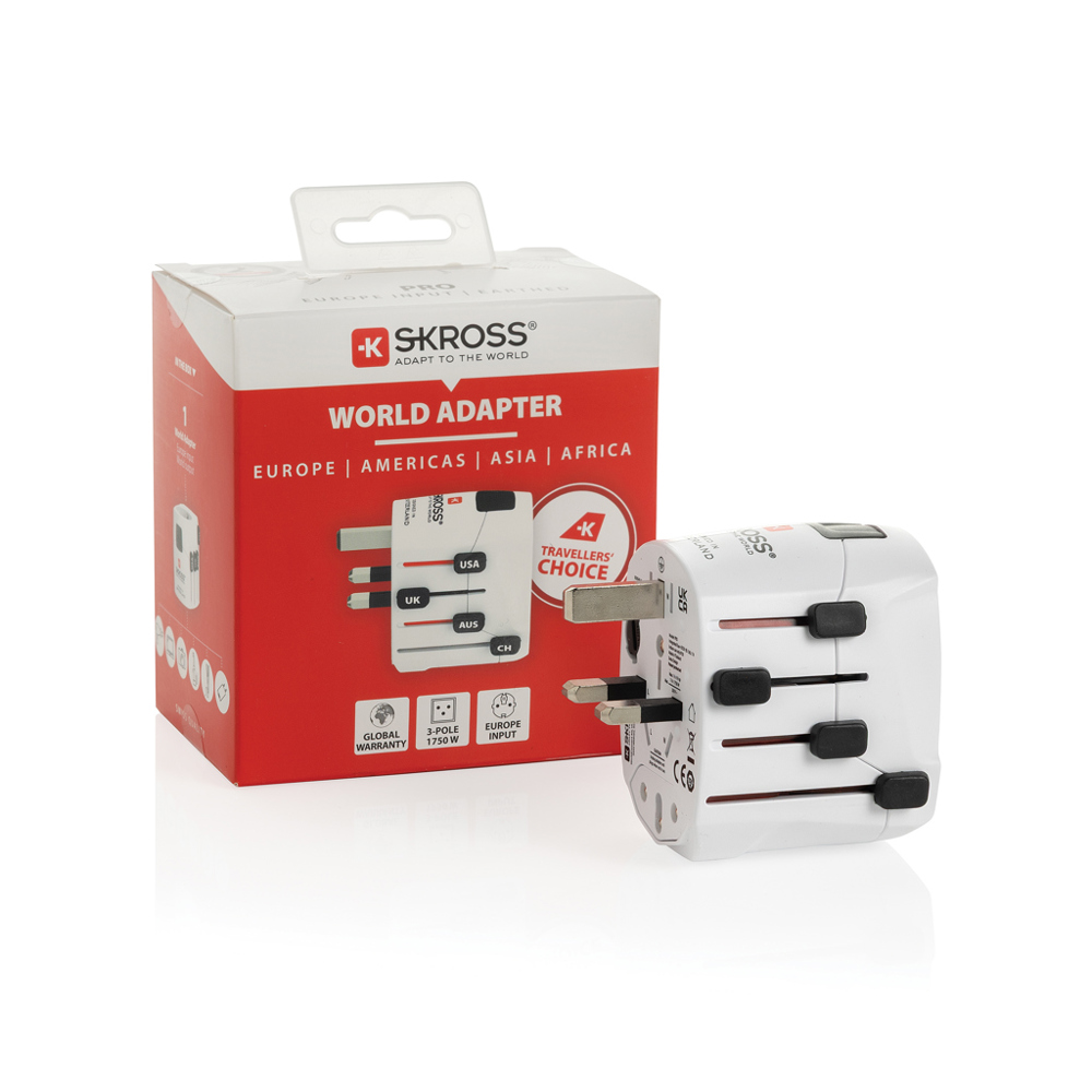 SKROSS Pro 3-Pole World Travel Adapter