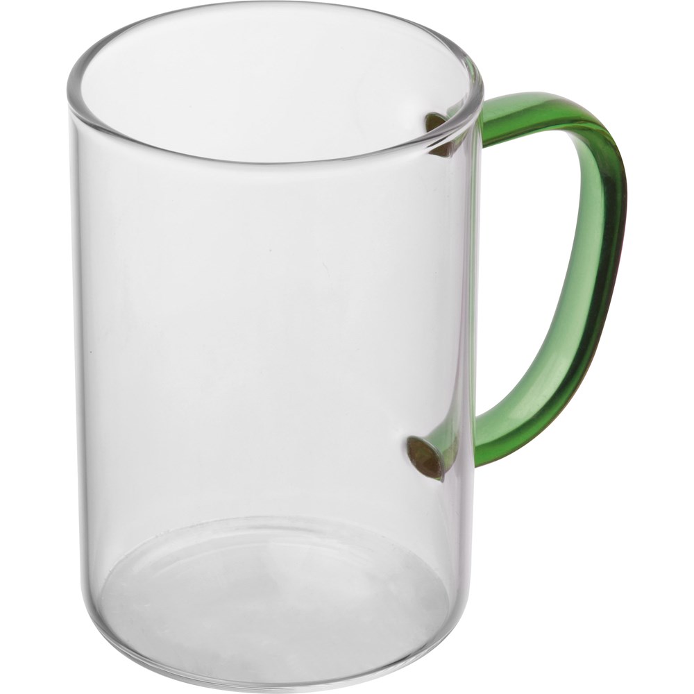 Glastasse mit farbigem Henkel, 250ml EDDA - Grün