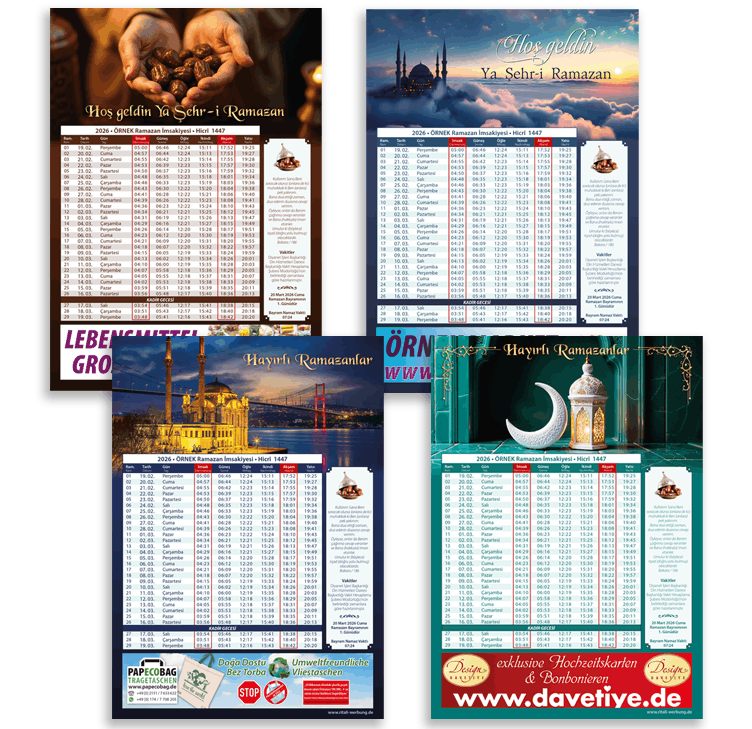 Ramadan Kalender - Imsakiye A4