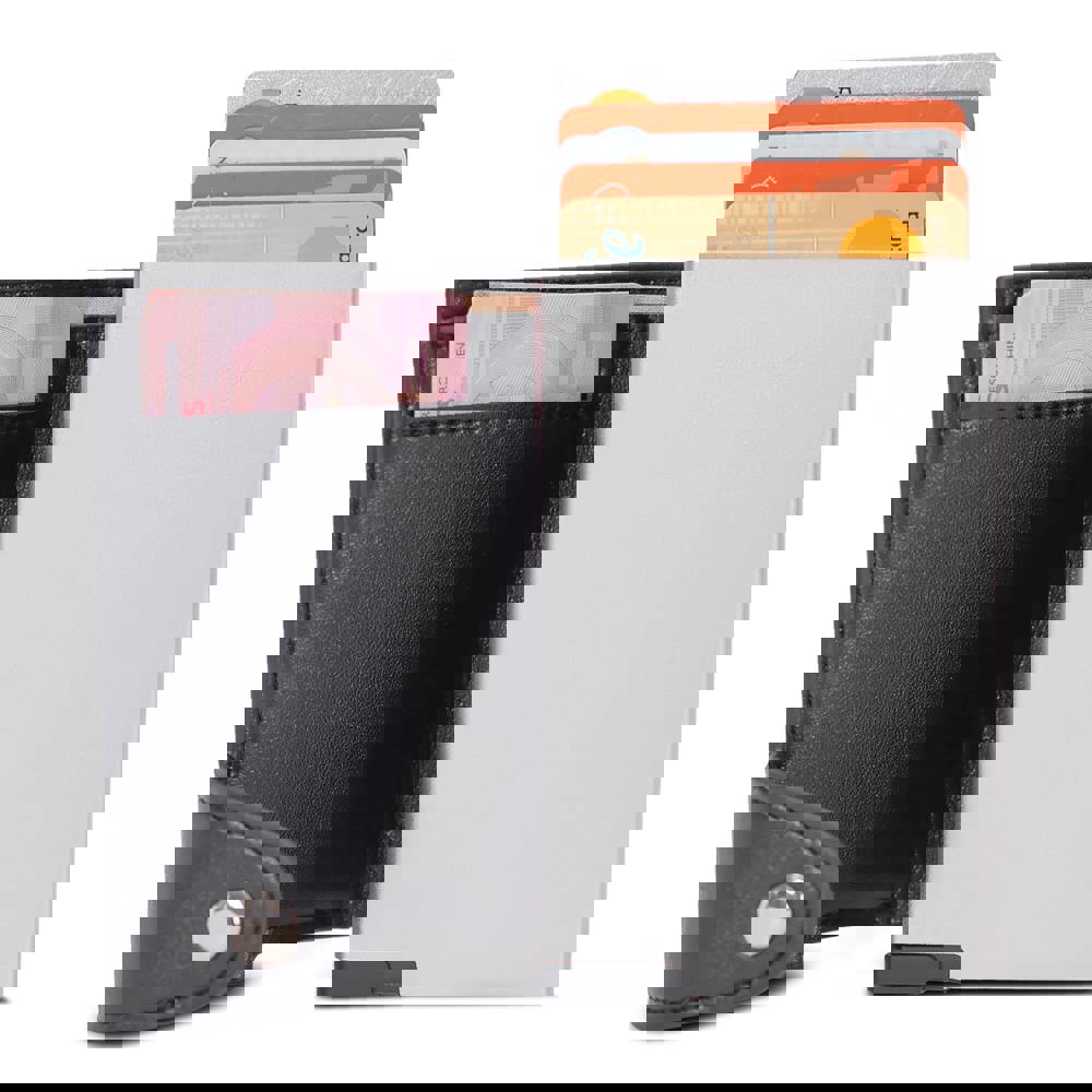 Kartenetui mit RFID-Schutz - Schwarz / Silber