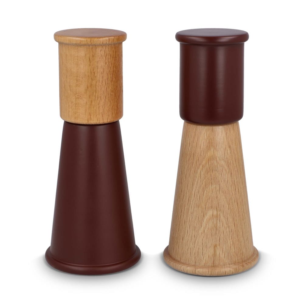Sagaform "Gurken" Salz- und Pfeffermühle Set klein, 15 cm - Dunkelrot