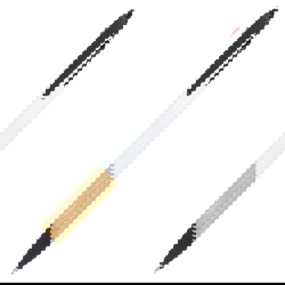 3-Farben-Stift mit Bambusgriff