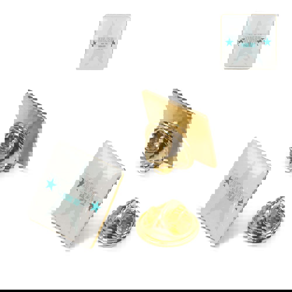 Metall Pin, quadratisch 15x15mm