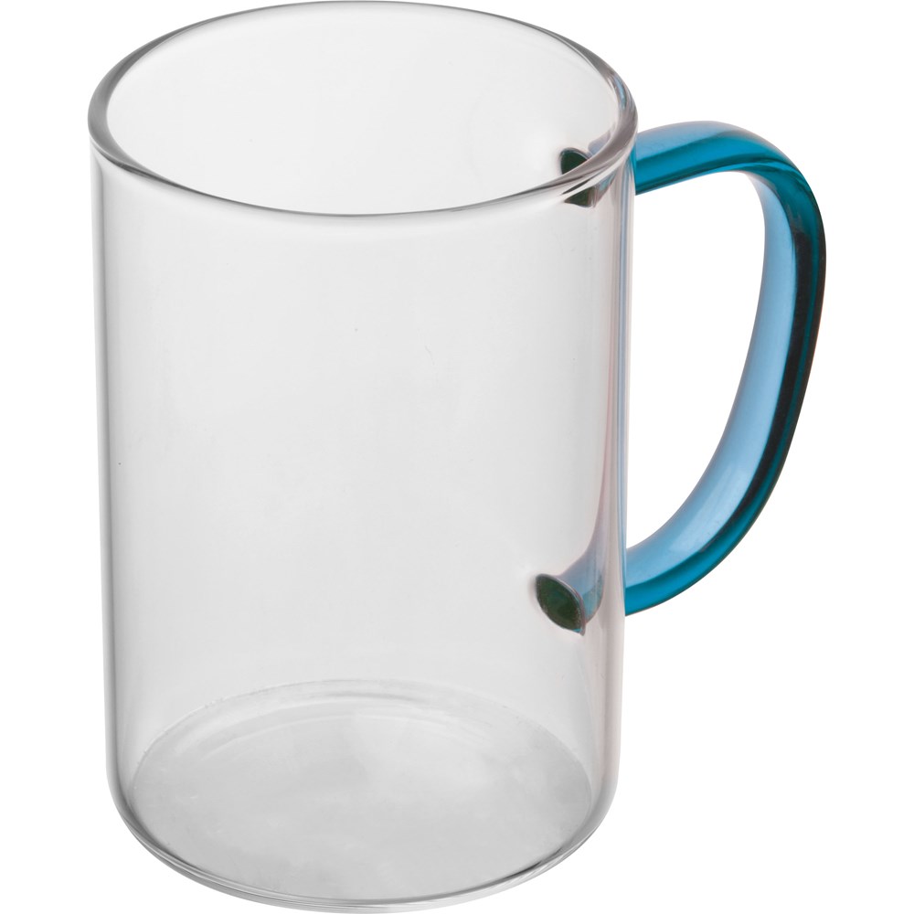 Glastasse mit farbigem Henkel, 250ml EDDA - Blau