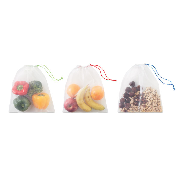 VEGGIE SET RPET - Obst/Gemüsenetze 3teilig