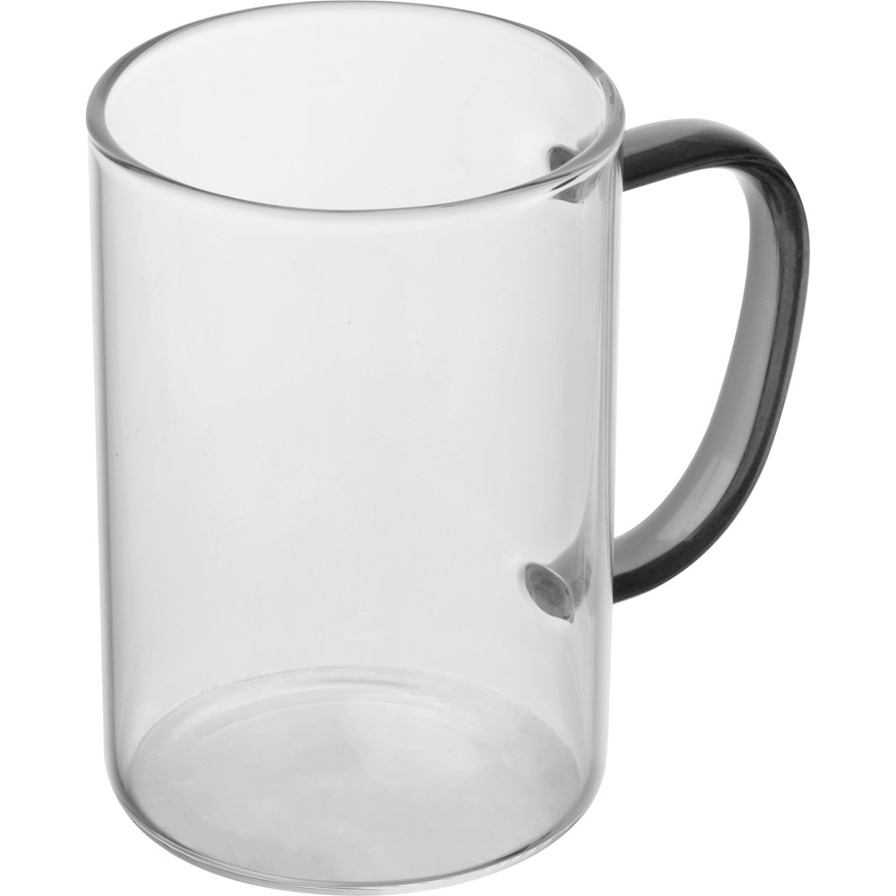 Glastasse mit farbigem Henkel, 250ml EDDA - Schwarz