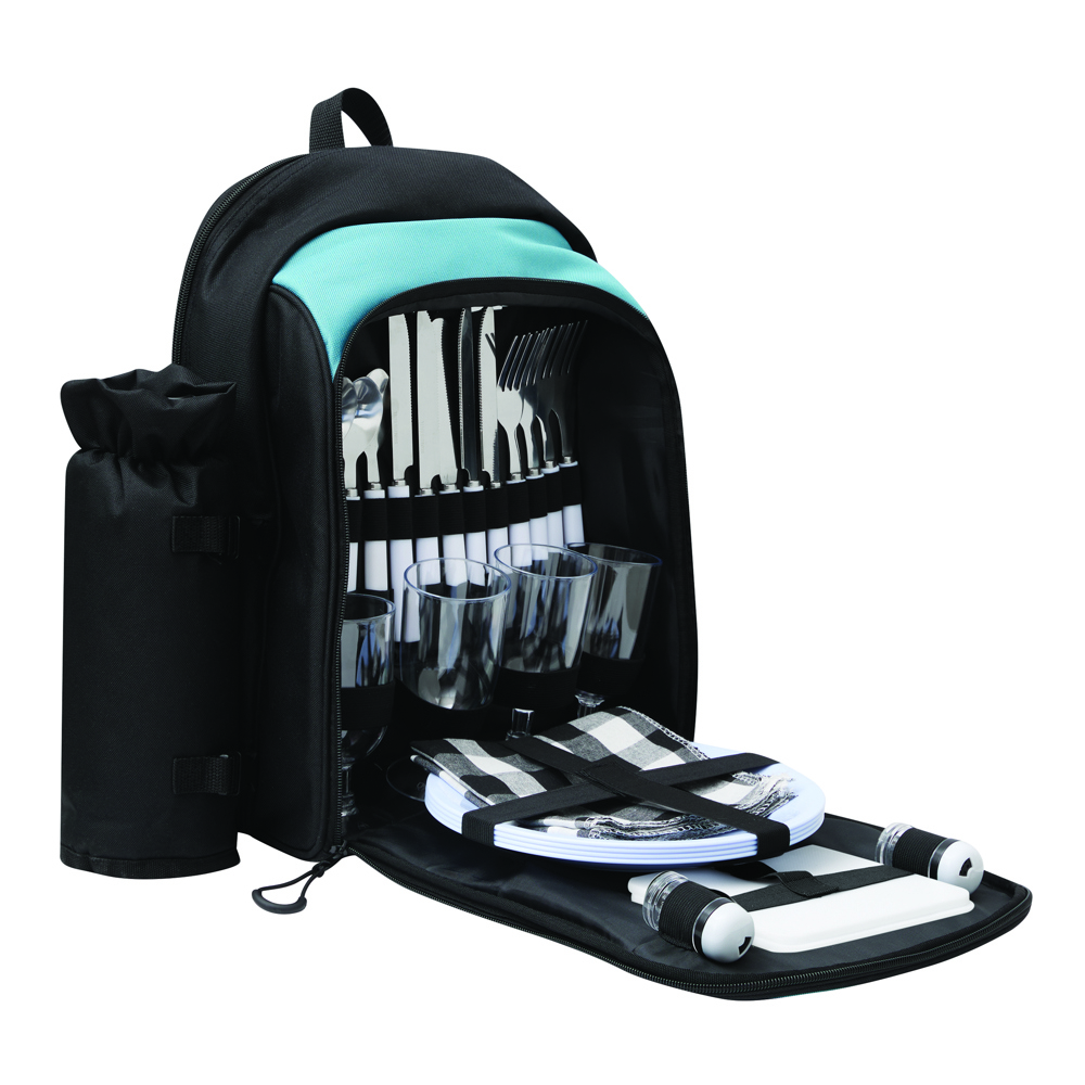 SMART TRIP - Picknick-Rucksack - schwarz, türkis