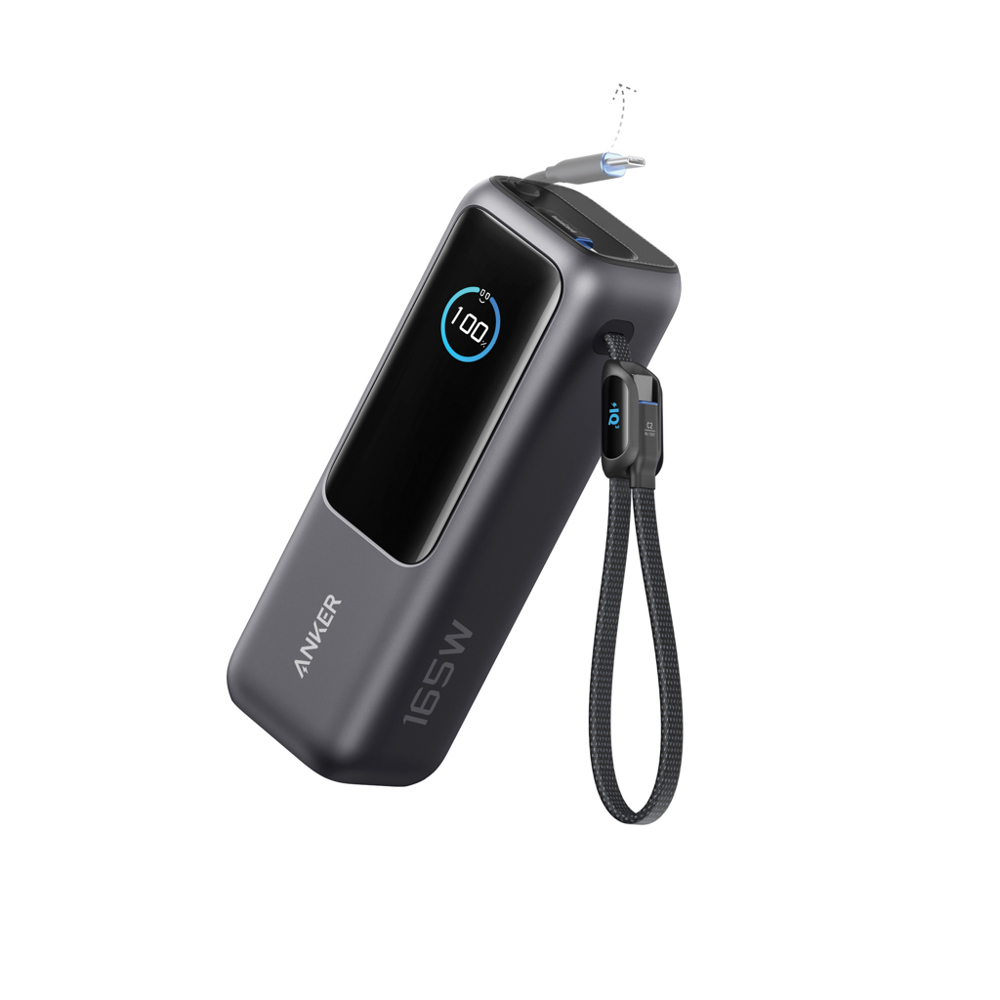 Anker Powerbank 25.000mAh-165W, mit integr. einziehb. Kabel