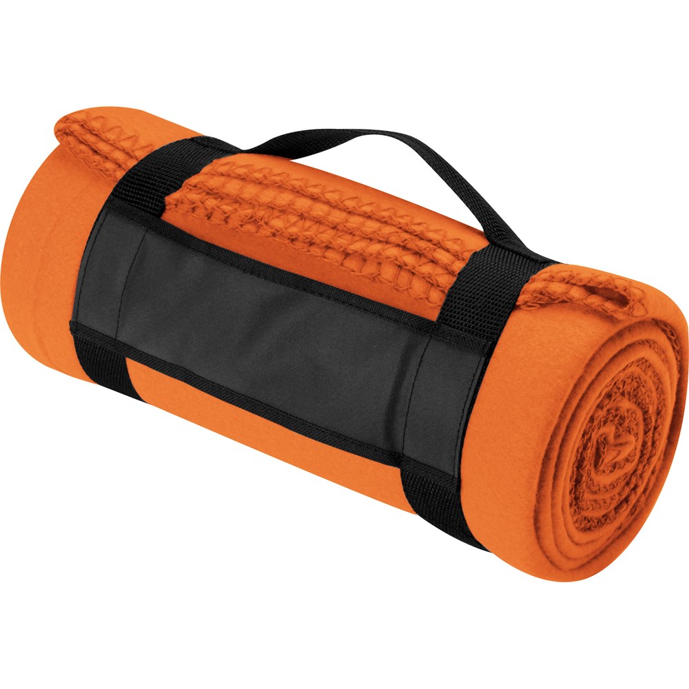 Fleecedecke mit Tragebanderole GIANFRANCO - Orange