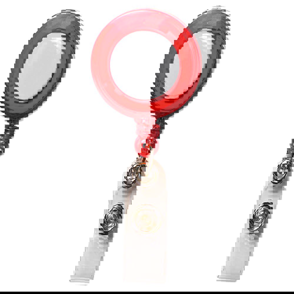 Namensschildhalter - Transparent / Rot