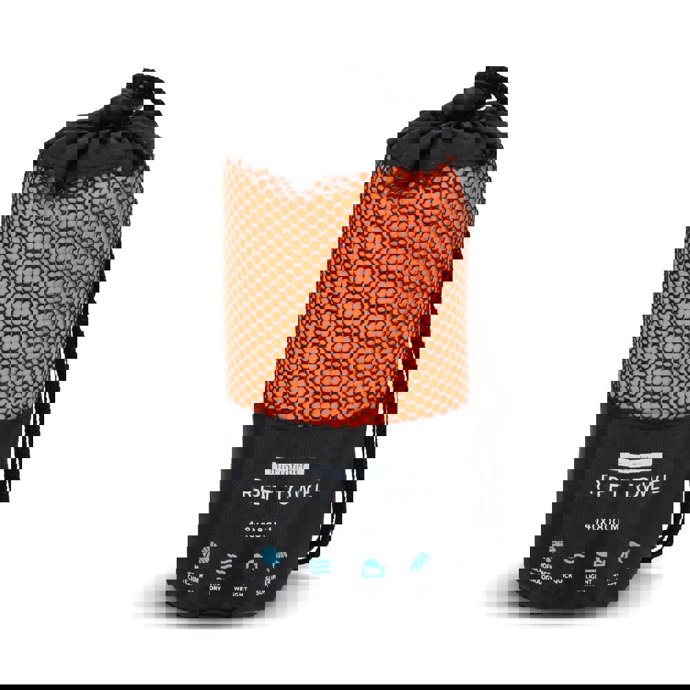 R-PET-Schnelltrocknungshandtuch 40 × 80 cm mit Beutel, Sublimationsdruck.