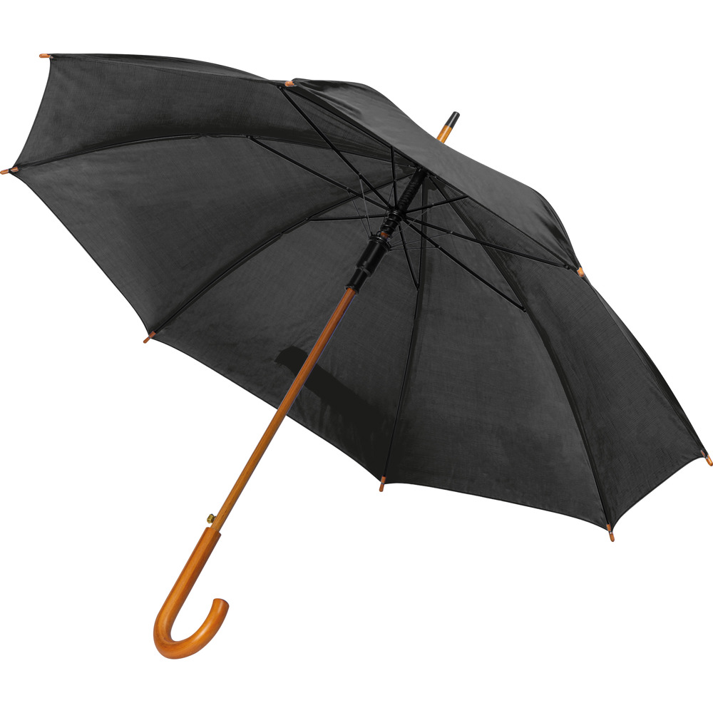 Automatikstockschirm aus Polyester MARTIN - Schwarz