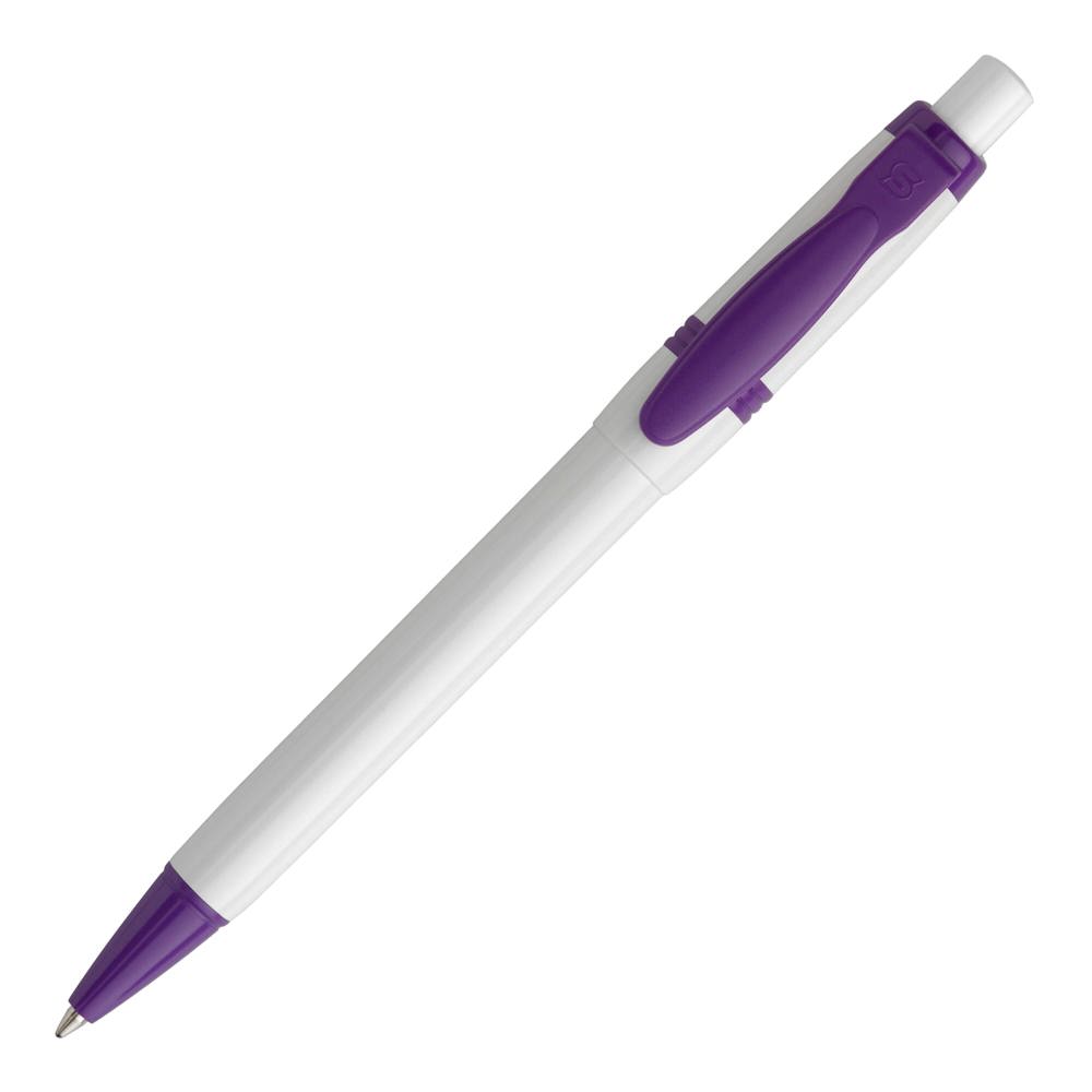 Kugelschreiber Olly hardcolour - Weiss / Lila