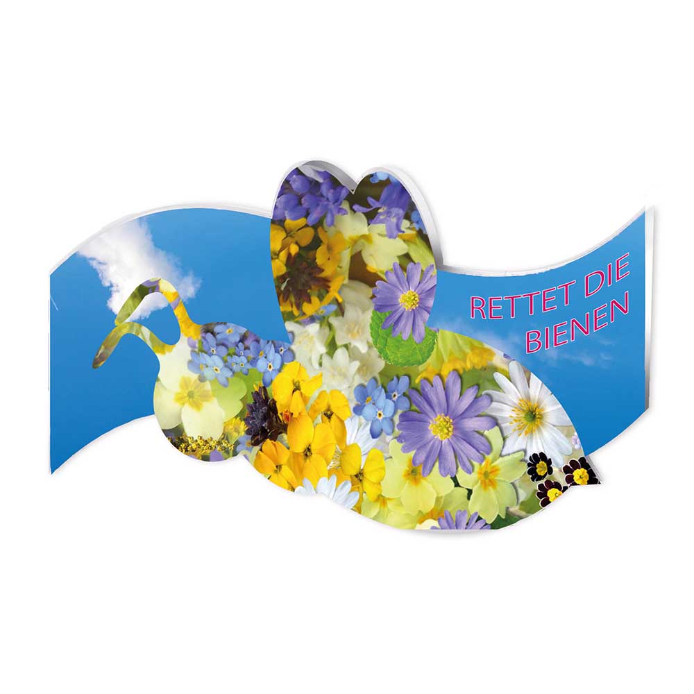 Bienen Klappkärtchen mit Samen - Standardmotiv - standard