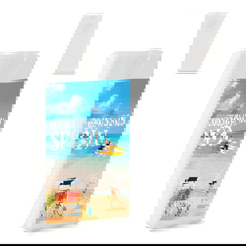 Kreditkarten-Sonnenschutzspray SPF30 aus recyceltem Material