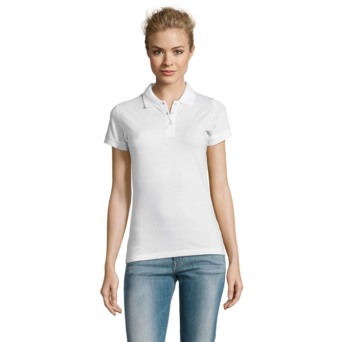 PERFECT WOMEN - PERFECT DAMEN POLO 180g - White