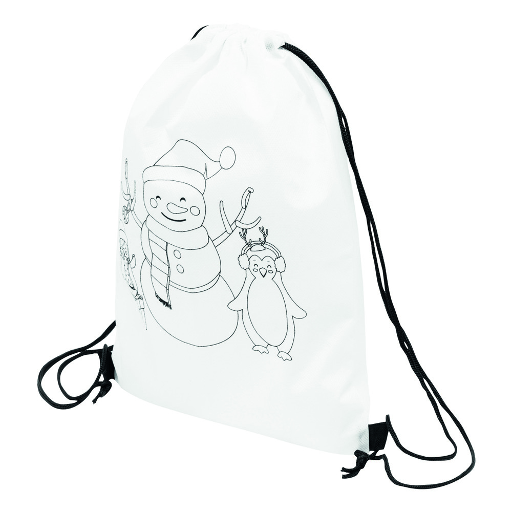 COLOURFUL SNOWMAN - Bemalbarer Turnbeutel