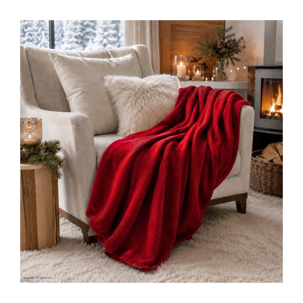 Fleecedecke WINTER SPECIAL - navy - 120 x 150 cm, 180 g/m²