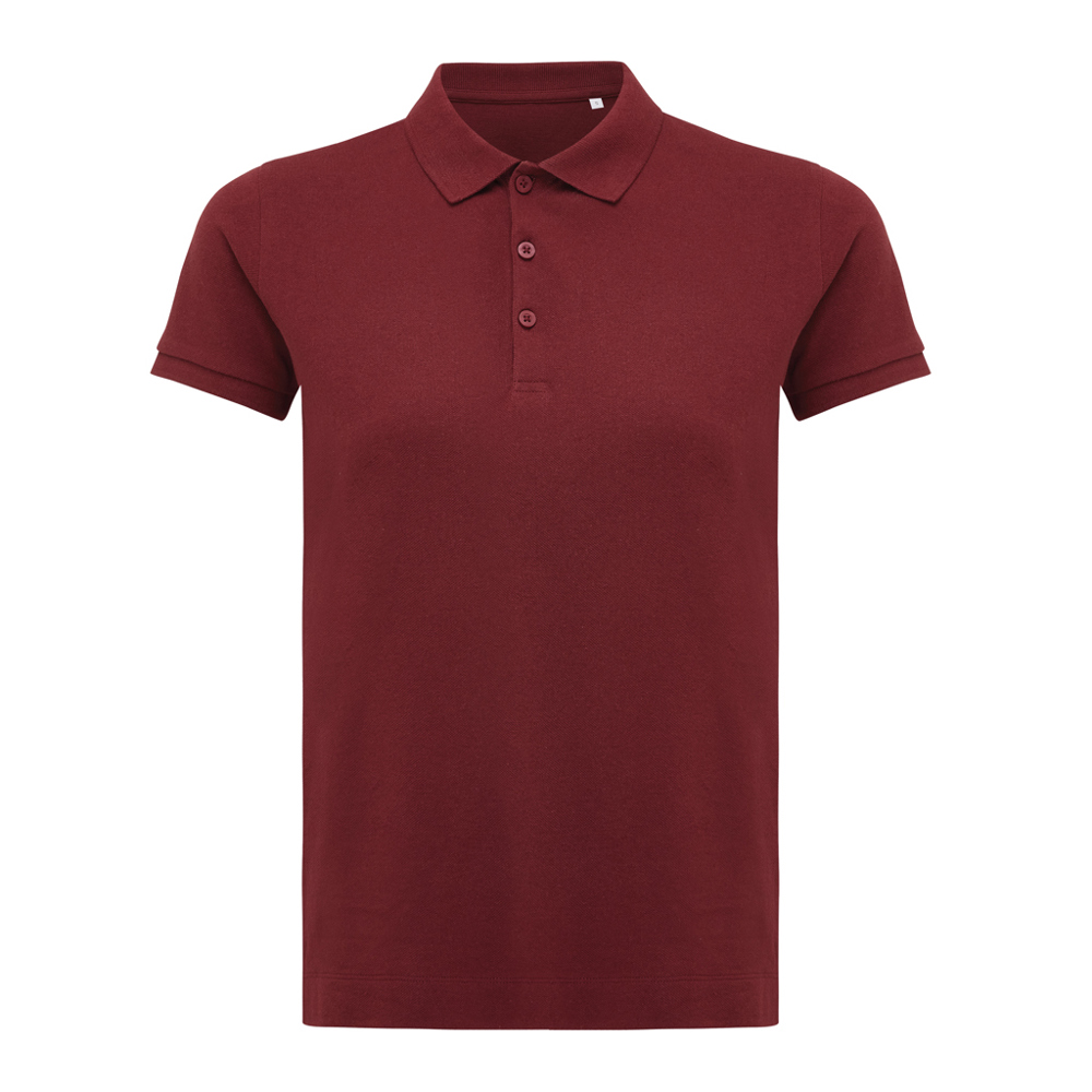 IQONIQ Yosemite Damen Piqué-Poloshirt aus rec. Baumwolle - burgunderrot (± PMS 19-1724TCX)