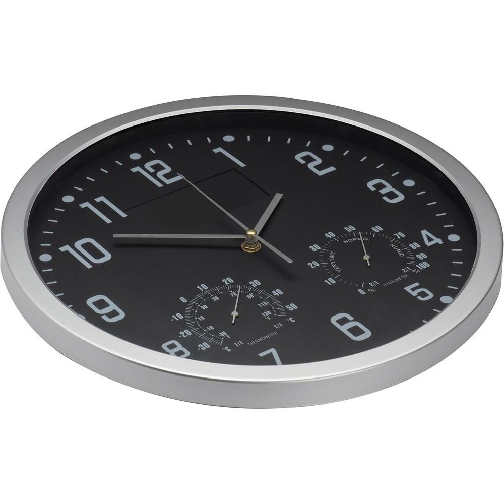 Wanduhr mit Hygro - und Thermometer MALCOLM