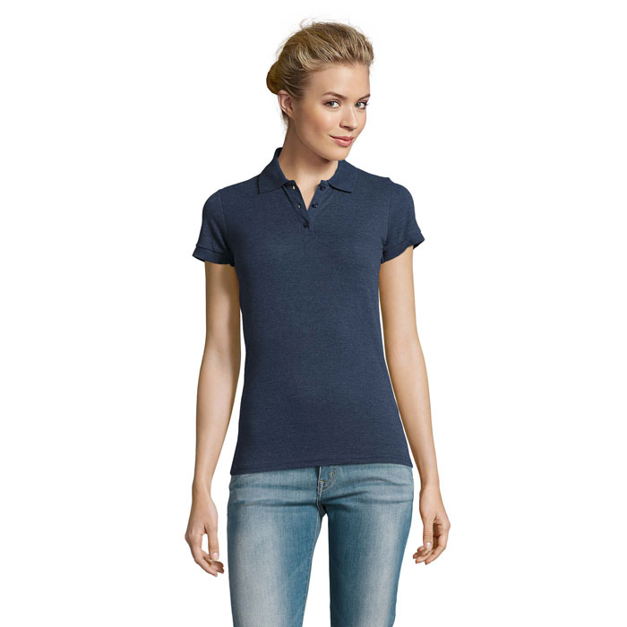 PERFECT WOMEN - PERFECT DAMEN POLO 180g - Heather Denim