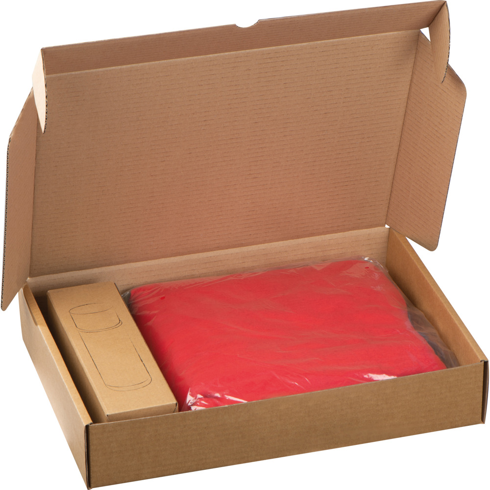Set XL Fleecedecke + Thermoskanne Liverpool - Rot
