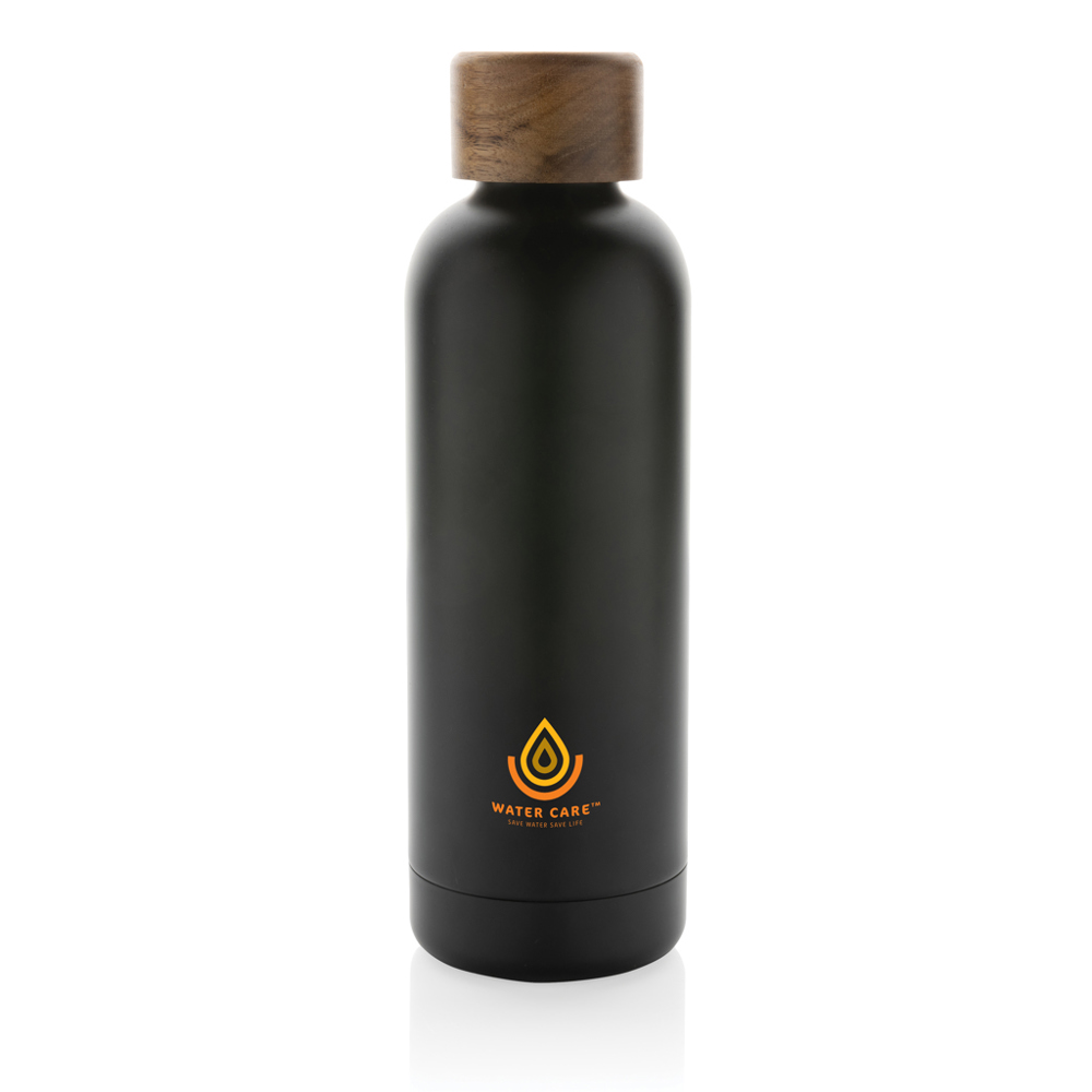 Wood Vakuumflasche aus RCS recyceltem Stainless-Steel