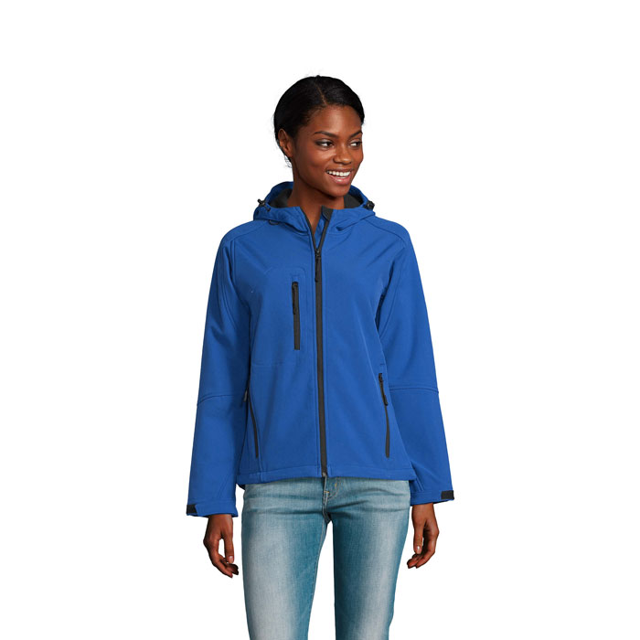REPLAY WOMEN - REPLAY DAMEN HOOD SOFTSHELL - Royal Blue