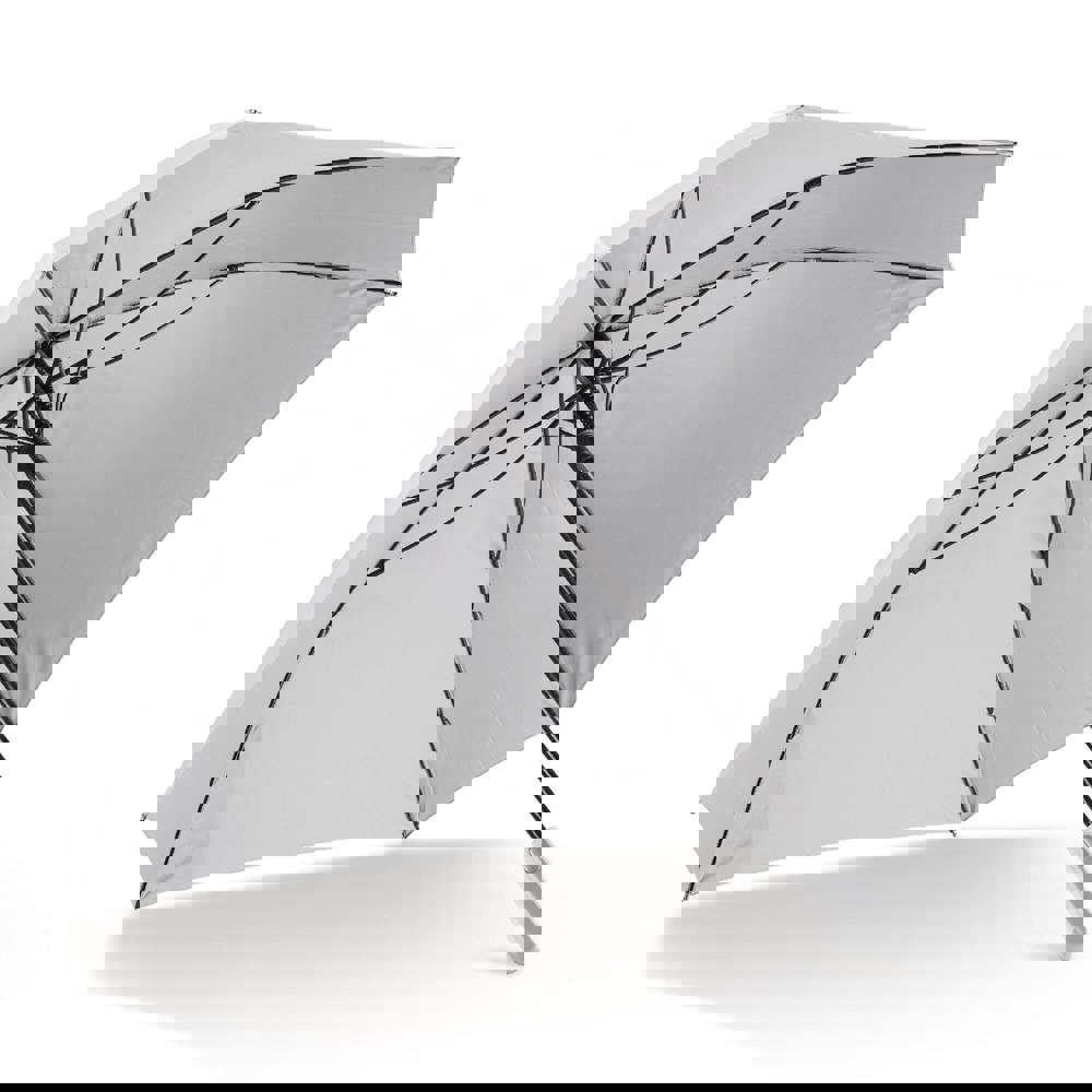 Luxus 27” quadratischer Regenschirm mit Hülle - Weiss