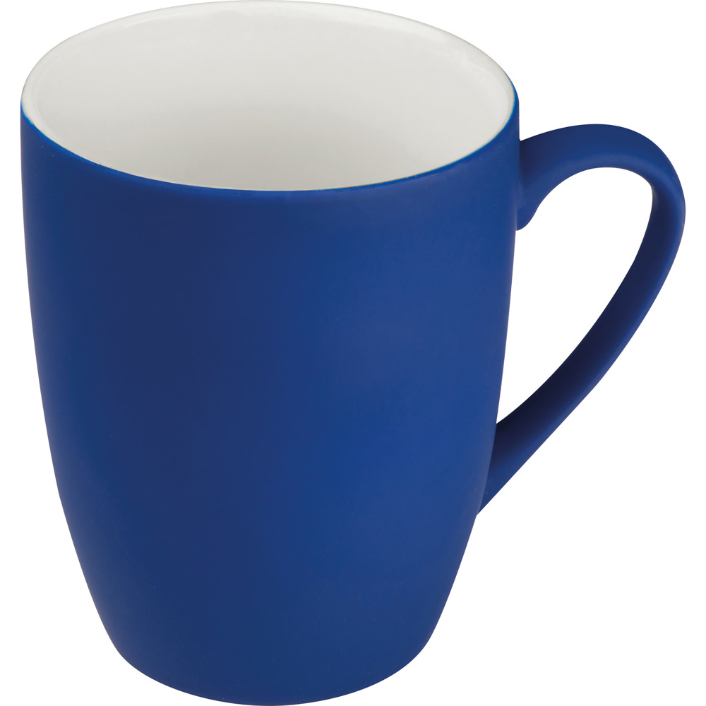 Tasse aus Porzellan, außen gummiert, 300ml JUDYTA - Blau