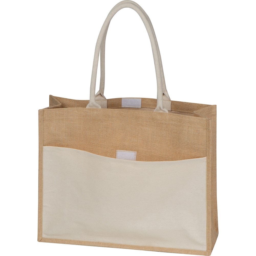 Jutetasche mit Vorfach ANA