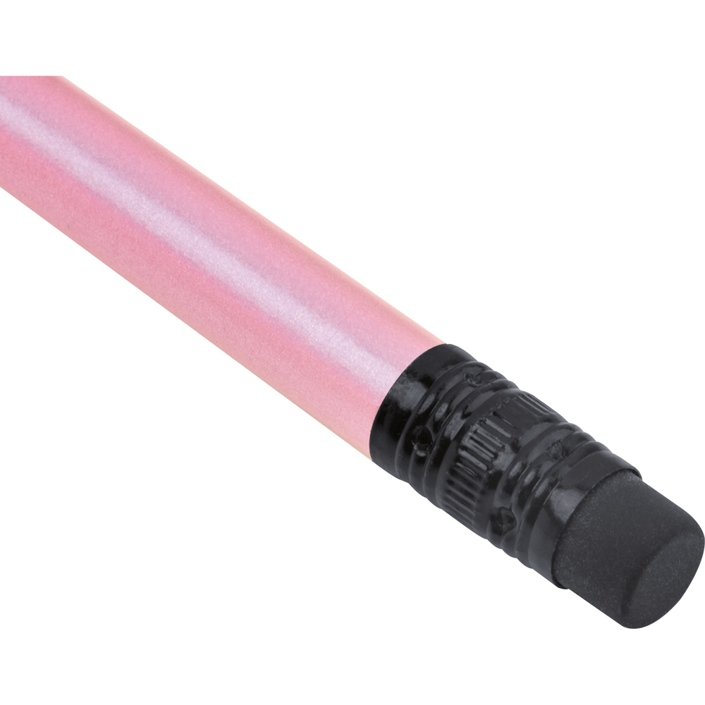Bleistift mit Radiergummi in Metallic-Farben JAMES