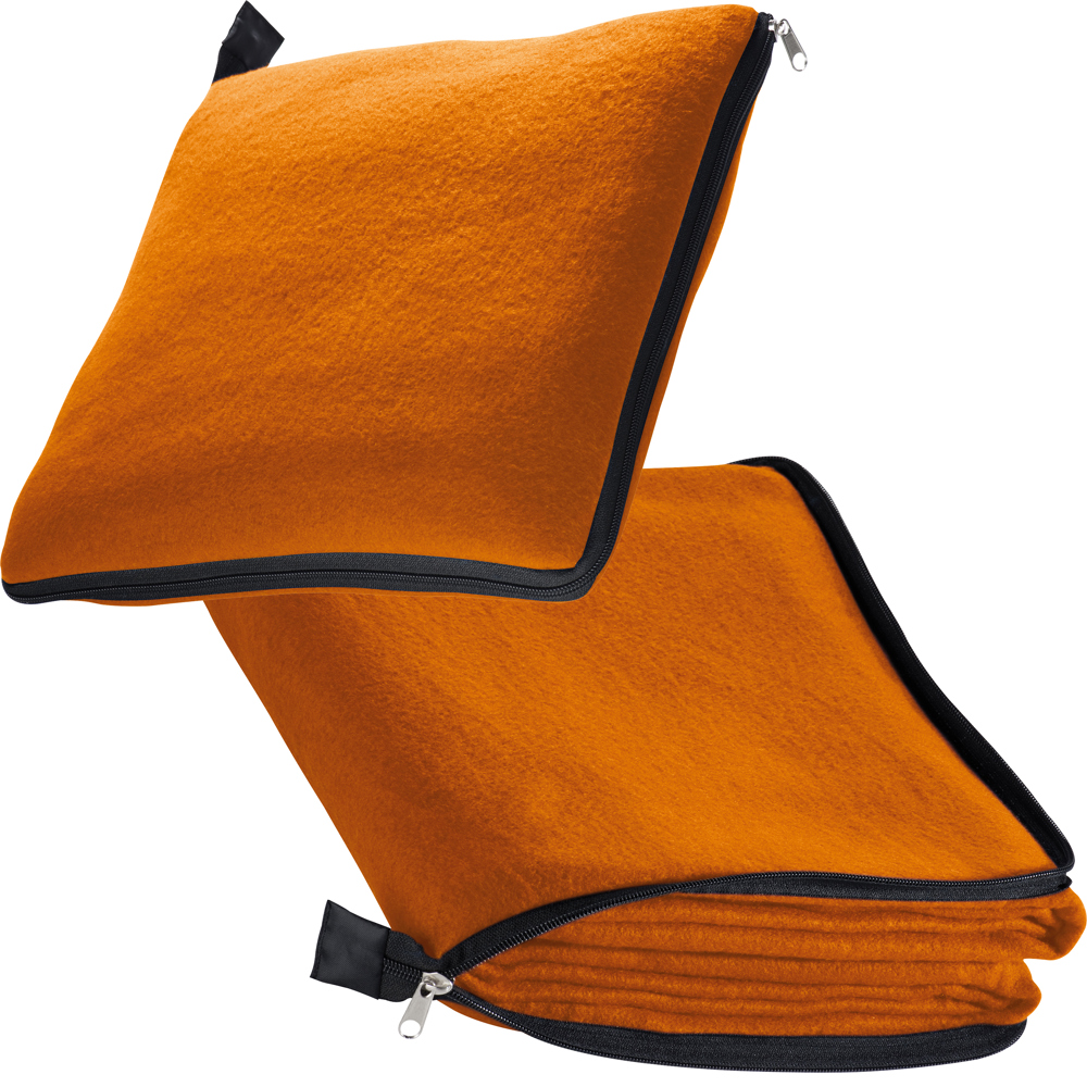 2in1 XL-Fleece-Decke/Kissen Radcliff - Orange