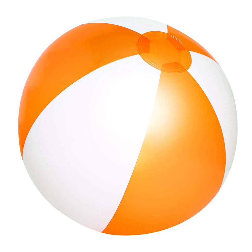 ATLANTIC SHINY - Aufblasbarer Strandball - orange, weiß
